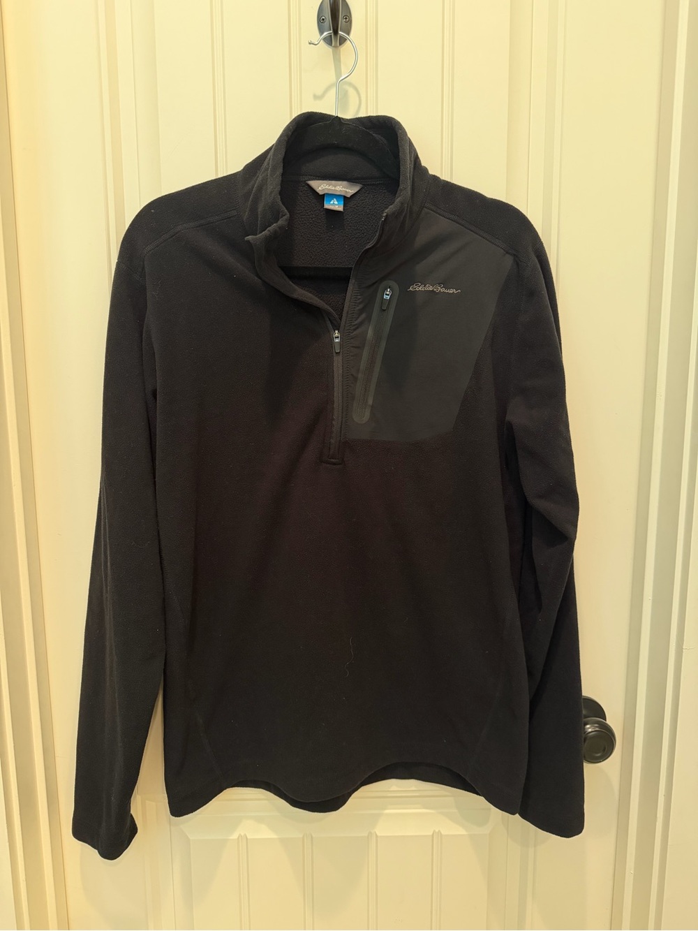 Eddie Bauer Black Quarter-Zip Fleece Pullover